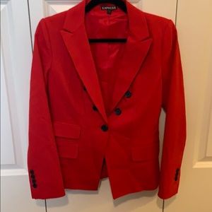 Express red and black blazer